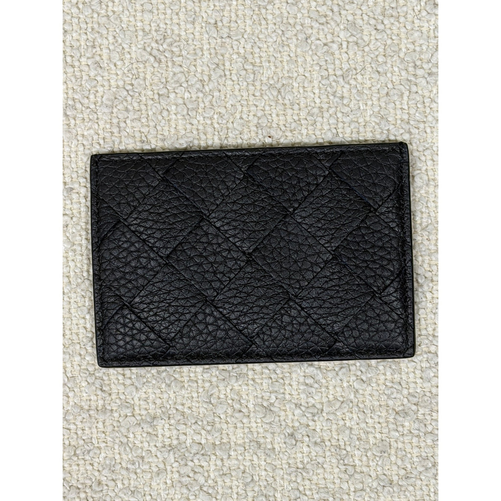 Bottega Veneta
Men's Intrecciato Leather Card Case - Nocturnal Silver NWT