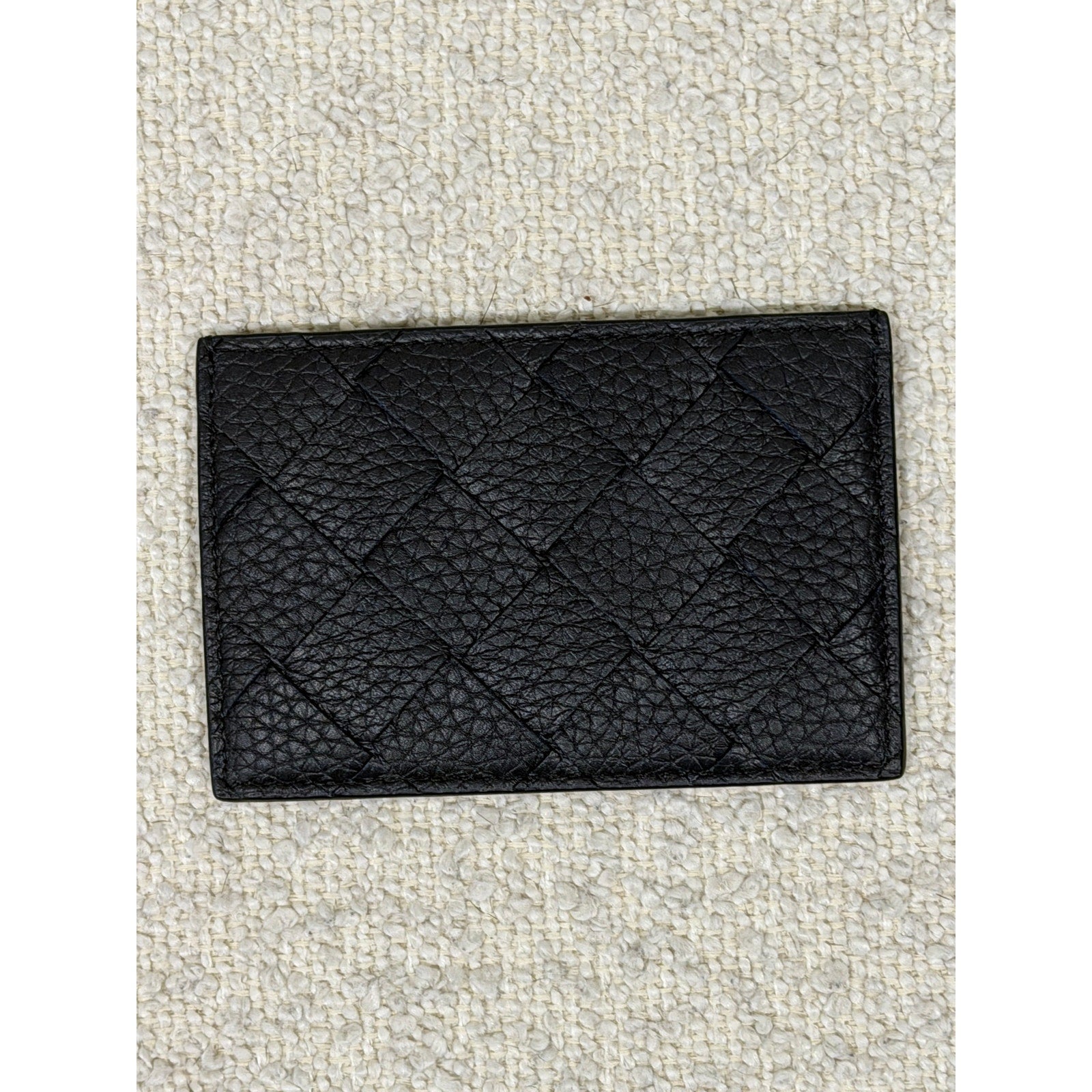 Bottega Veneta
Men's Intrecciato Leather Card Case - Nocturnal Silver NWT