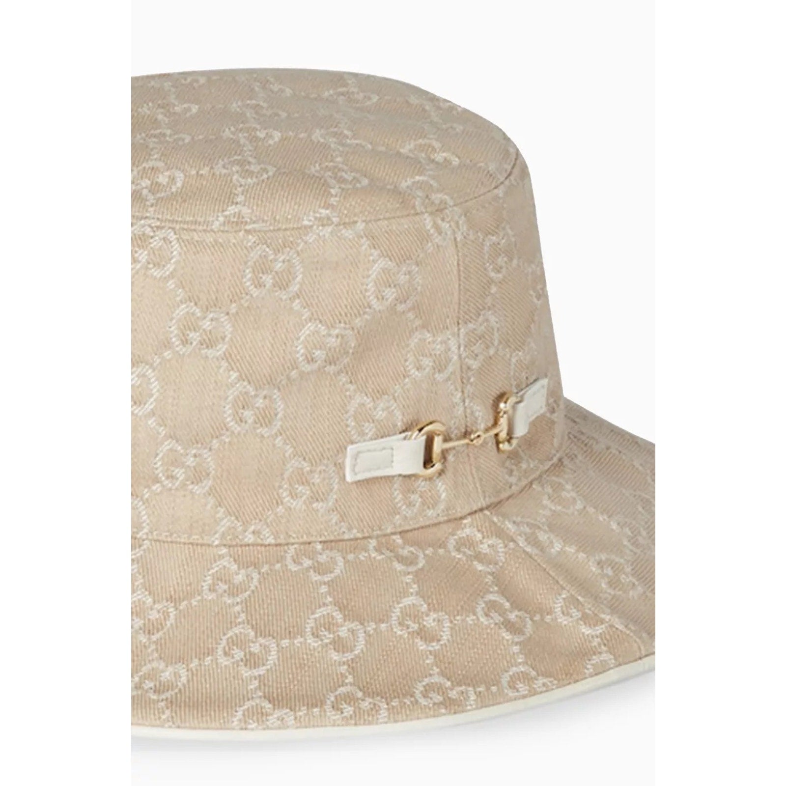 Gucci Denim Logo Bucket Hat in GG Canvas NWT