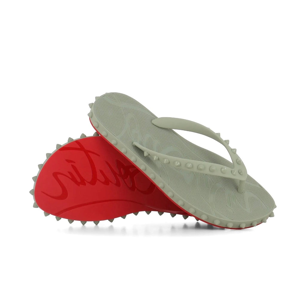 Christian Louboutin Super Loubi Flip Sandals BNIB 35 color is Haiiro