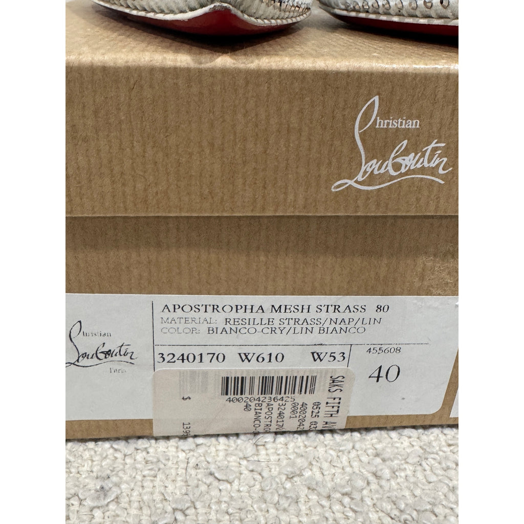 Christian Louboutin Apostropha Mesh Strass Pumps 80mm Black Crystal | New in Box