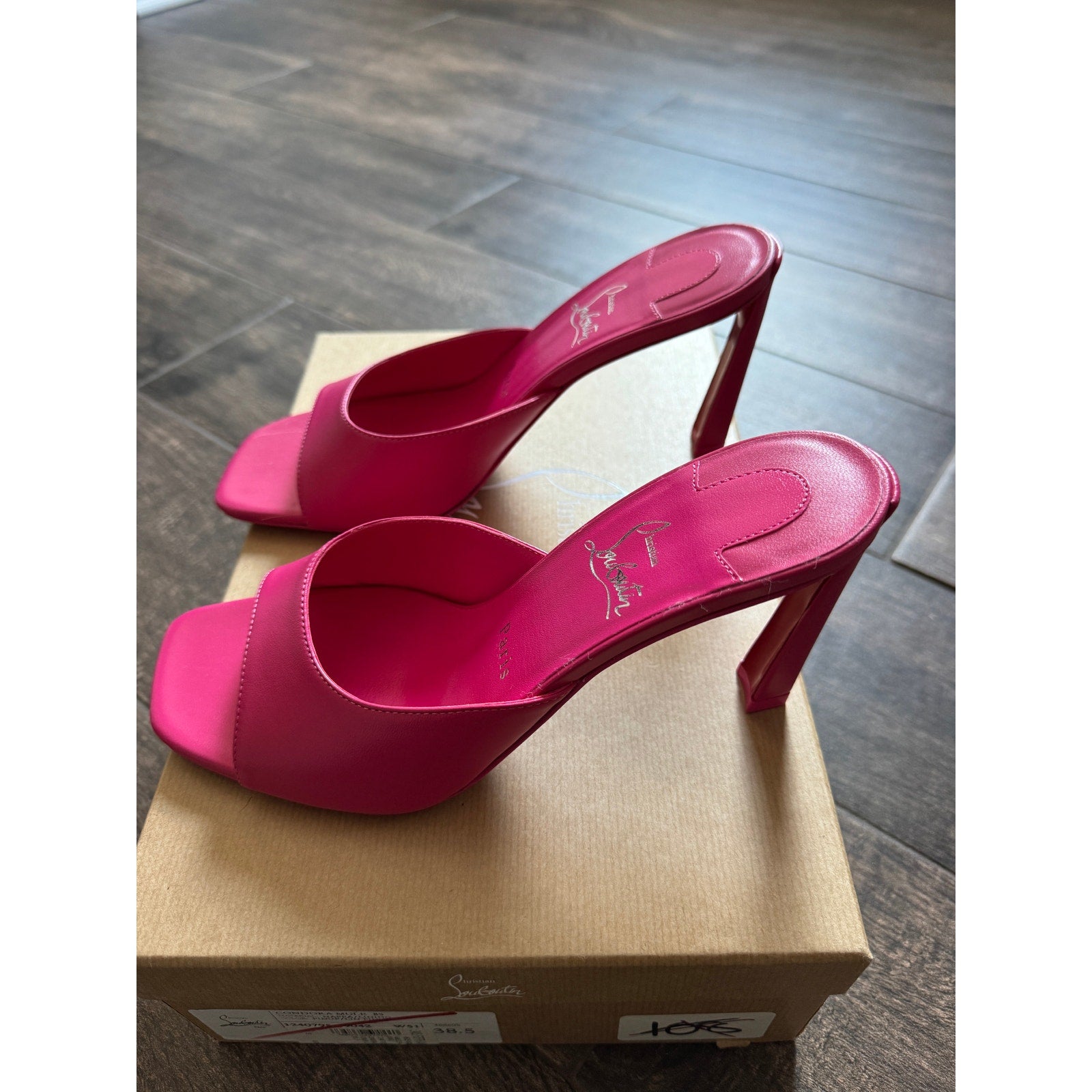 CHRISTIAN LOUBOUTIN Condora 85 leather mules BNIB 38.5