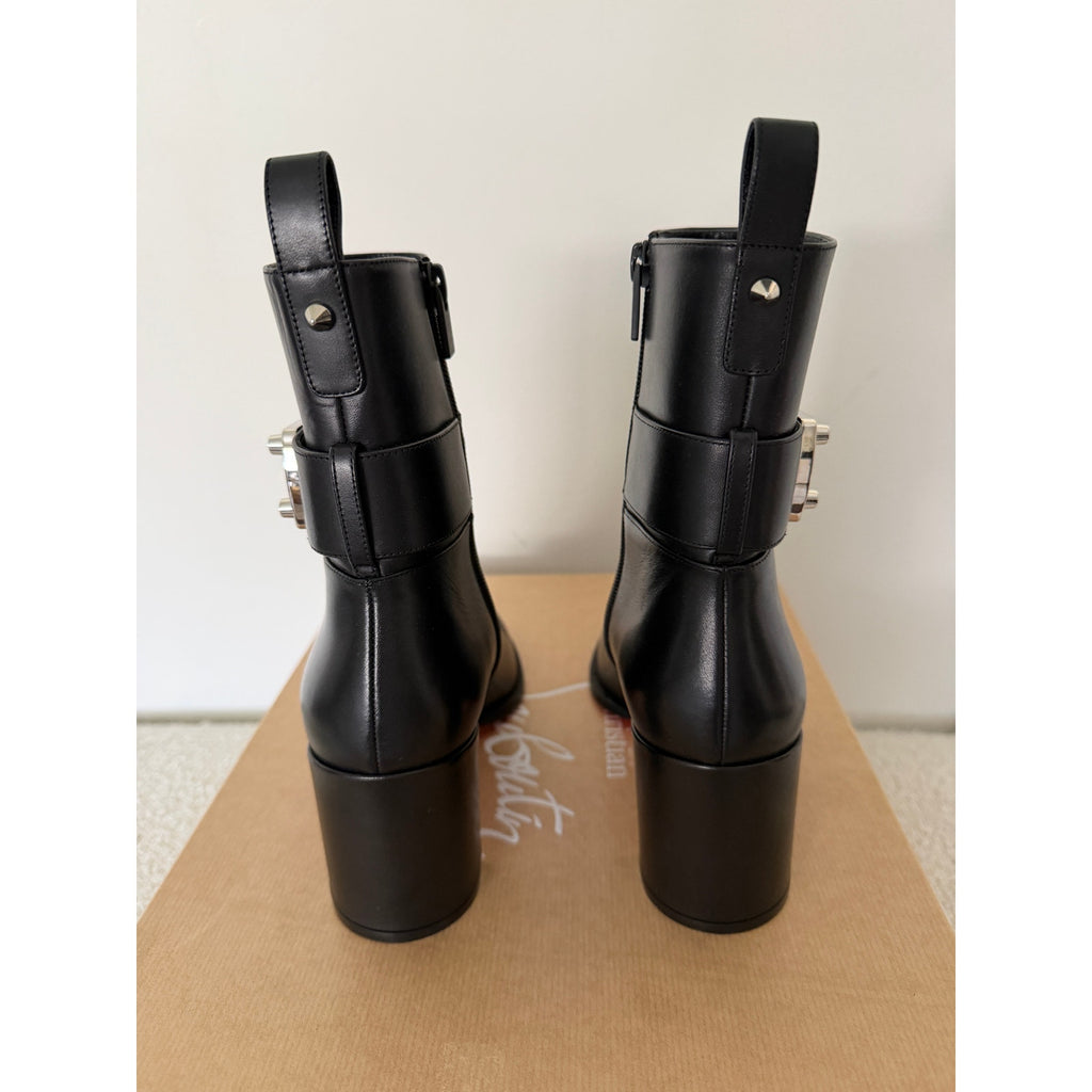 CHRISTIAN LOUBOUTIN
Booty Lock 70 leather ankle boots Size 37 NWT