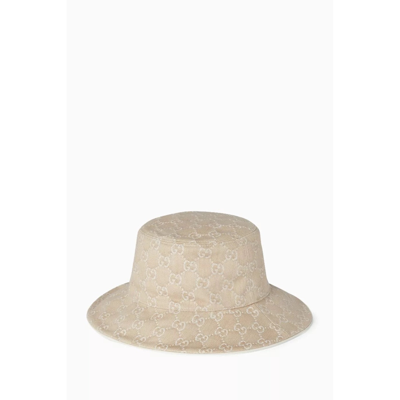 Gucci Denim Logo Horsebit GHW Bucket Hat in GG Canvas NWT Size Med 57 cm