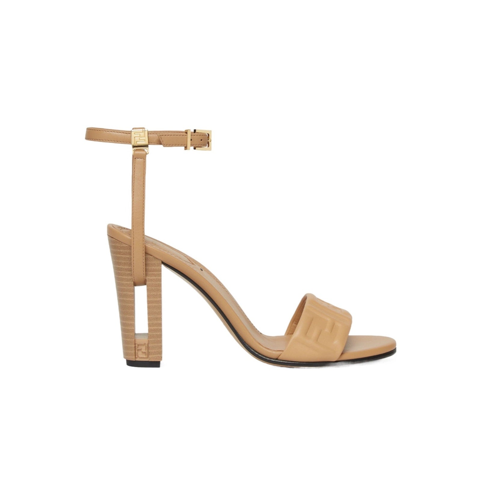 Fendi Dolphin Logo Embossed Ankle Strap Sandals BNIB SIZE 40