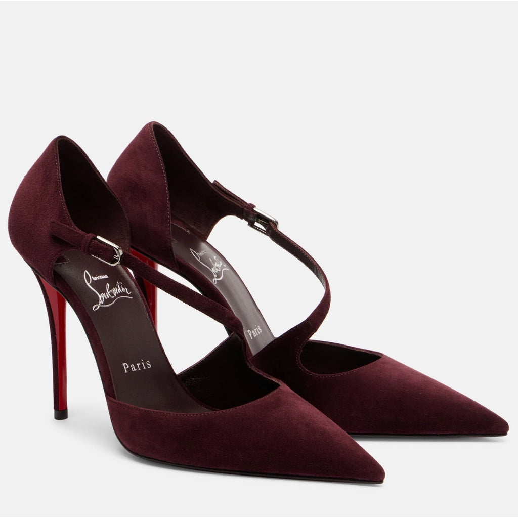 CHRISTIAN LOUBOUTIN
Miss Ziggyta 100 suede pumps BNIB 37.5