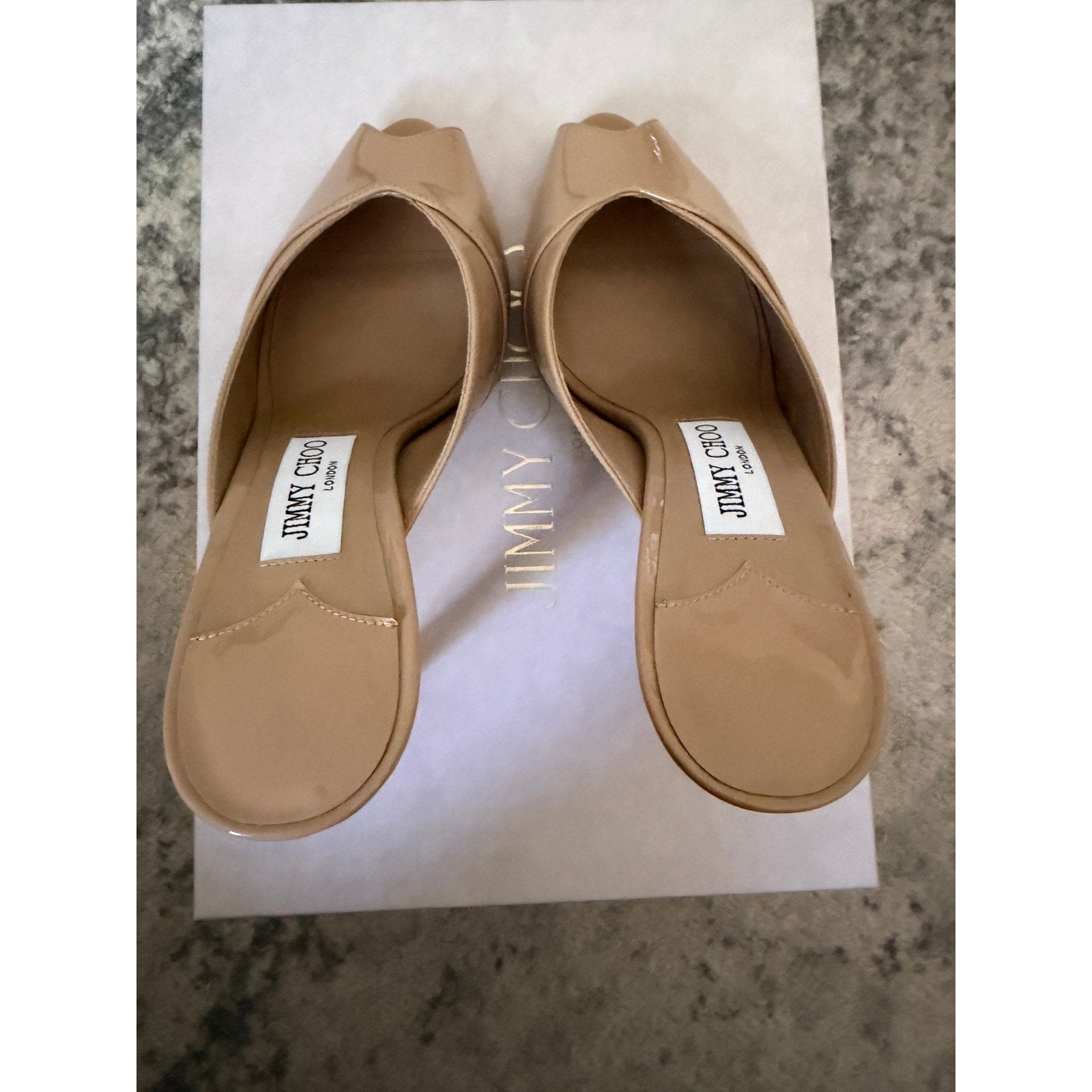 Jimmy Choo Brigitte 100 Patent Leather Mules Black NWT Size 37