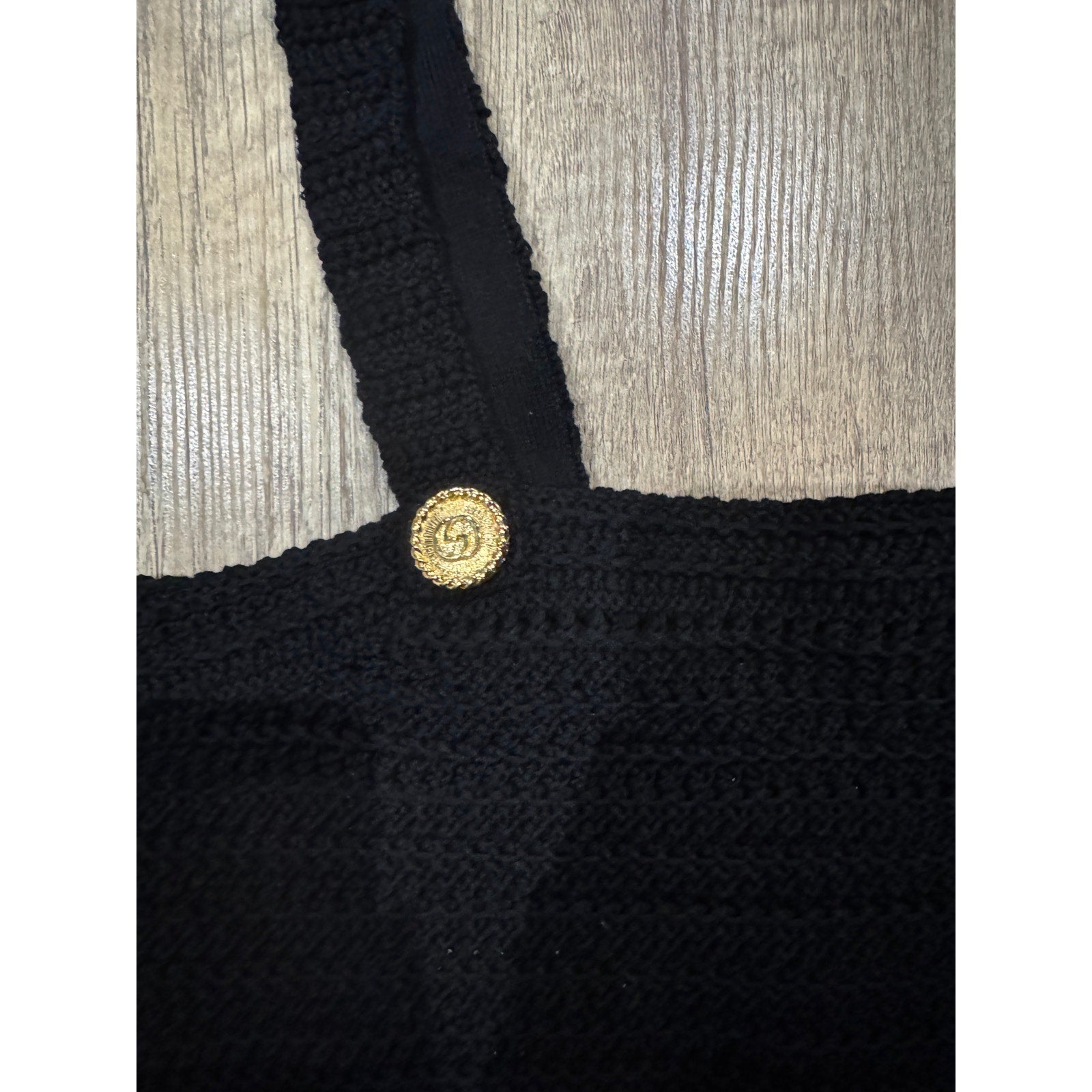 GUCCI Black Crochet Cotton Top Ready-To-Wear Size Small NWT