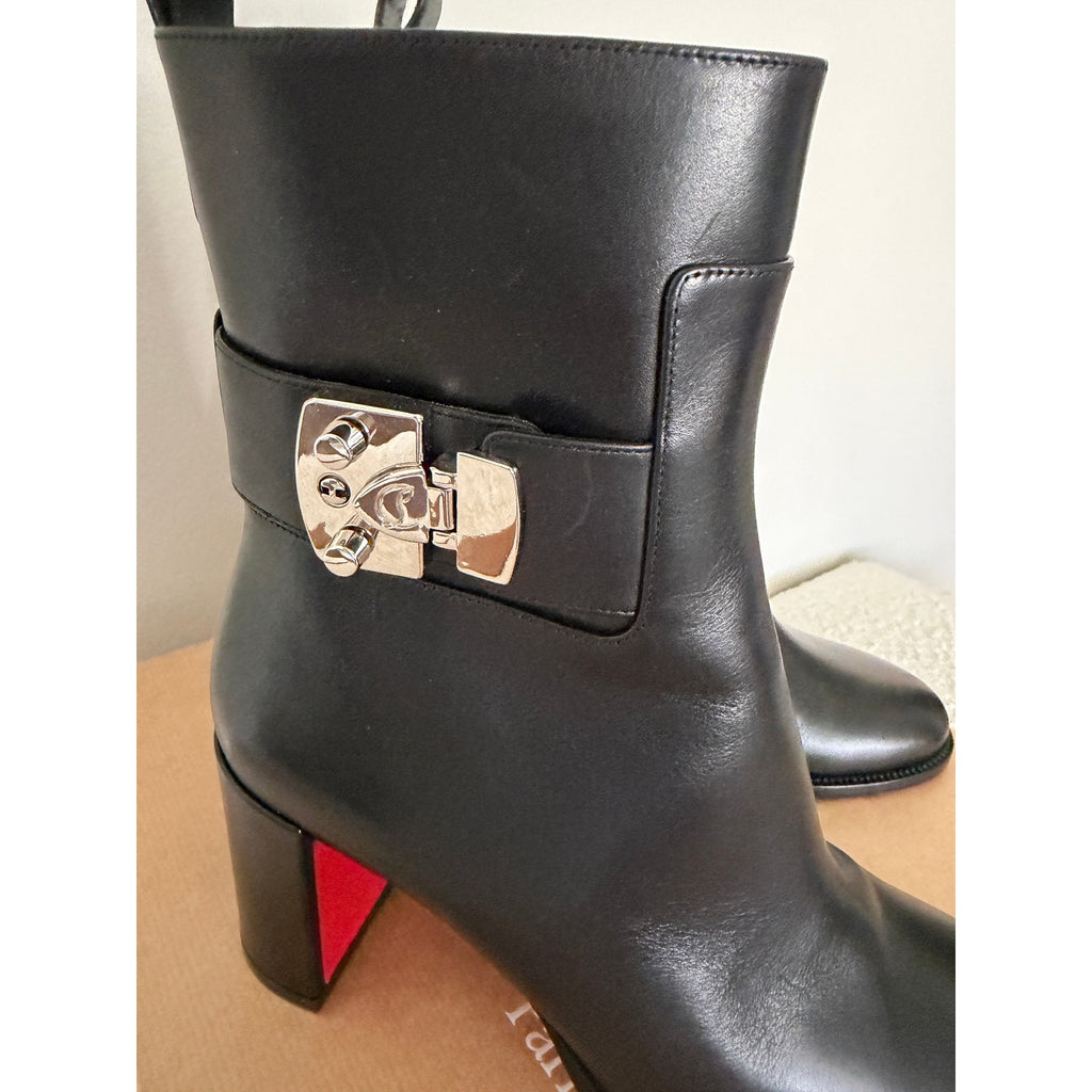 CHRISTIAN LOUBOUTIN
Booty Lock 70 leather ankle boots Size 37 NWT