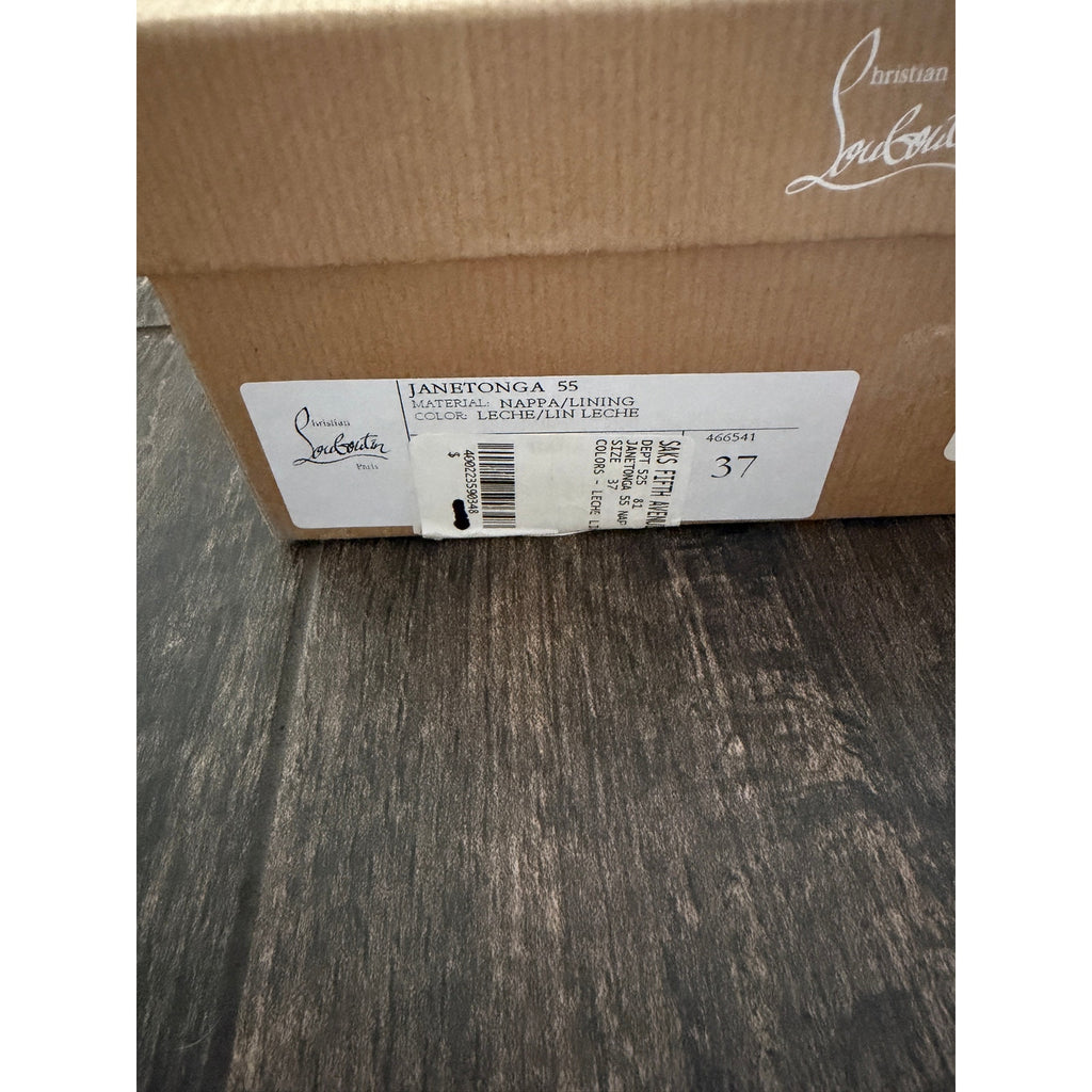CHRISTIAN LOUBOUTIN
Nappa Janetonga 55 Thong Sandals 37 Leche