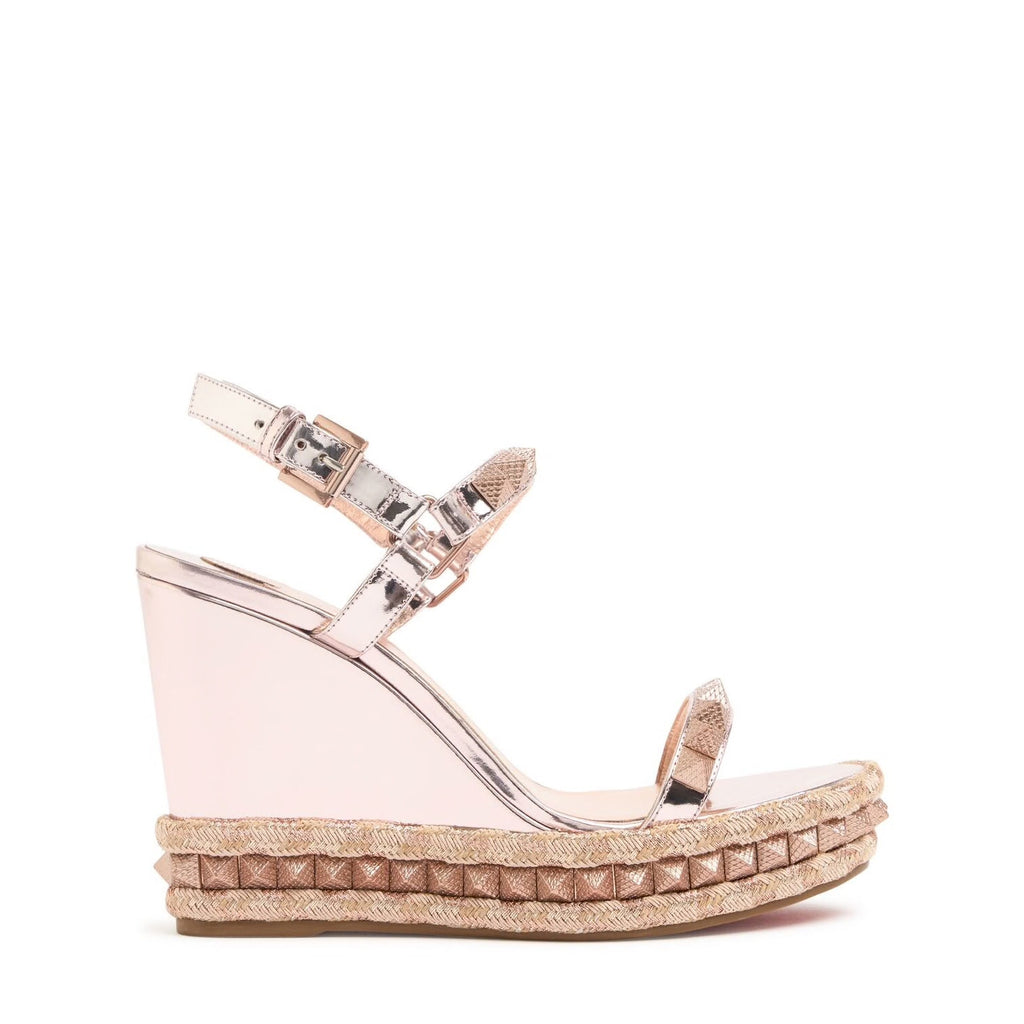 CHRISTIAN LOUBOUTIN
100mm Pyraclou Metallic Leather Wedges BNIB 41